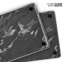 Black & Silver Marble Swirl V3 - Skin Decal Wrap Kit Compatible with the Apple MacBook Pro, Pro with Touch Bar or Air (11", 12", 13", 15" & 16" - All Versions Available)