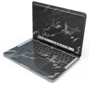 Black & Silver Marble Swirl V3 - Skin Decal Wrap Kit Compatible with the Apple MacBook Pro, Pro with Touch Bar or Air (11", 12", 13", 15" & 16" - All Versions Available)
