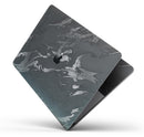 Black & Silver Marble Swirl V3 - Skin Decal Wrap Kit Compatible with the Apple MacBook Pro, Pro with Touch Bar or Air (11", 12", 13", 15" & 16" - All Versions Available)