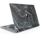 Black & Silver Marble Swirl V4 - Skin Decal Wrap Kit Compatible with the Apple MacBook Pro, Pro with Touch Bar or Air (11", 12", 13", 15" & 16" - All Versions Available)