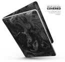 Black & Silver Marble Swirl V6 - Skin Decal Wrap Kit Compatible with the Apple MacBook Pro, Pro with Touch Bar or Air (11", 12", 13", 15" & 16" - All Versions Available)