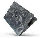 Black & Silver Marble Swirl V6 - Skin Decal Wrap Kit Compatible with the Apple MacBook Pro, Pro with Touch Bar or Air (11", 12", 13", 15" & 16" - All Versions Available)