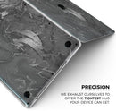 Black & Silver Marble Swirl V7 - Skin Decal Wrap Kit Compatible with the Apple MacBook Pro, Pro with Touch Bar or Air (11", 12", 13", 15" & 16" - All Versions Available)