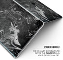 Black & Silver Marble Swirl V8 - Skin Decal Wrap Kit Compatible with the Apple MacBook Pro, Pro with Touch Bar or Air (11", 12", 13", 15" & 16" - All Versions Available)