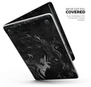 Black & Silver Marble Swirl V8 - Skin Decal Wrap Kit Compatible with the Apple MacBook Pro, Pro with Touch Bar or Air (11", 12", 13", 15" & 16" - All Versions Available)