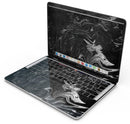 Black & Silver Marble Swirl V8 - Skin Decal Wrap Kit Compatible with the Apple MacBook Pro, Pro with Touch Bar or Air (11", 12", 13", 15" & 16" - All Versions Available)