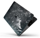 Black & Silver Marble Swirl V8 - Skin Decal Wrap Kit Compatible with the Apple MacBook Pro, Pro with Touch Bar or Air (11", 12", 13", 15" & 16" - All Versions Available)
