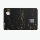 Black & Gold Marble Swirl V10 - Premium Protective Decal Skin-Kit for the Apple Credit Card