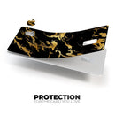 Black & Gold Marble Swirl V11 - Premium Protective Decal Skin-Kit for the Apple Credit Card