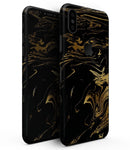 Black & Gold Marble Swirl V12 - iPhone XS MAX, XS/X, 8/8+, 7/7+, 5/5S/SE Skin-Kit (All iPhones Available)