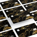 Black & Gold Marble Swirl V1 - Premium Protective Decal Skin-Kit for the Apple Credit Card