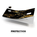 Black & Gold Marble Swirl V1 - Premium Protective Decal Skin-Kit for the Apple Credit Card