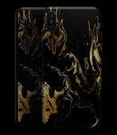 Black & Gold Marble Swirl V1 - iPhone XS MAX, XS/X, 8/8+, 7/7+, 5/5S/SE Skin-Kit (All iPhones Available)