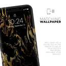 Black & Gold Marble Swirl V1 - Skin-Kit for the Apple iPhone XR, XS MAX, XS/X, 8/8+, 7/7+, 5/5S/SE (All iPhones Available)