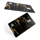 Black & Gold Marble Swirl V2 - Premium Protective Decal Skin-Kit for the Apple Credit Card