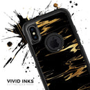Black & Gold Marble Swirl V2 - Skin Kit for the iPhone OtterBox Cases