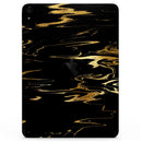 Black & Gold Marble Swirl V2 - Full Body Skin Decal for the Apple iPad Pro 12.9", 11", 10.5", 9.7", Air or Mini (All Models Available)