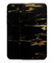 Black & Gold Marble Swirl V2 - iPhone XS MAX, XS/X, 8/8+, 7/7+, 5/5S/SE Skin-Kit (All iPhones Available)