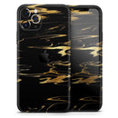 Black & Gold Marble Swirl V2  - Protective Skin Wrap & Decal – Compatible with iPhone SE to iPhone 17 Pro Max (All Models)