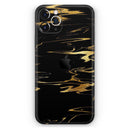 Black & Gold Marble Swirl V2  - Protective Skin Wrap & Decal – Compatible with iPhone SE to iPhone 17 Pro Max (All Models)