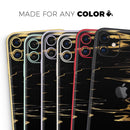 Black & Gold Marble Swirl V2  - Protective Skin Wrap & Decal – Compatible with iPhone SE to iPhone 17 Pro Max (All Models)