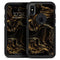 Black & Gold Marble Swirl V3 - Skin Kit for the iPhone OtterBox Cases