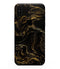 Black & Gold Marble Swirl V3 - iPhone XS MAX, XS/X, 8/8+, 7/7+, 5/5S/SE Skin-Kit (All iPhones Available)