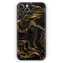 Black & Gold Marble Swirl V3  - Protective Skin Wrap & Decal – Compatible with iPhone SE to iPhone 17 Pro Max (All Models)
