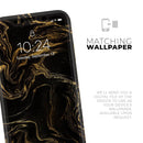 Black & Gold Marble Swirl V3  - Protective Skin Wrap & Decal – Compatible with iPhone SE to iPhone 17 Pro Max (All Models)