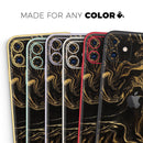 Black & Gold Marble Swirl V3  - Protective Skin Wrap & Decal – Compatible with iPhone SE to iPhone 17 Pro Max (All Models)