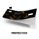Black & Gold Marble Swirl V4 - Premium Protective Decal Skin-Kit for the Apple Credit Card