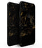 Black & Gold Marble Swirl V4 - iPhone XS MAX, XS/X, 8/8+, 7/7+, 5/5S/SE Skin-Kit (All iPhones Available)