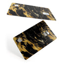 Black & Gold Marble Swirl V5 - Premium Protective Decal Skin-Kit for the Apple Credit Card
