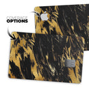 Black & Gold Marble Swirl V5 - Premium Protective Decal Skin-Kit for the Apple Credit Card