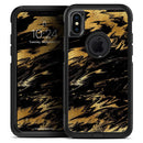 Black & Gold Marble Swirl V5 - Skin Kit for the iPhone OtterBox Cases