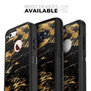 Black & Gold Marble Swirl V5 - Skin Kit for the iPhone OtterBox Cases