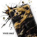 Black & Gold Marble Swirl V5  - Protective Skin Wrap & Decal – Compatible with iPhone SE to iPhone 17 Pro Max (All Models)
