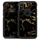 Black & Gold Marble Swirl V8 - Skin Kit for the iPhone OtterBox Cases