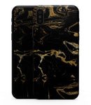 Black & Gold Marble Swirl V8 - iPhone XS MAX, XS/X, 8/8+, 7/7+, 5/5S/SE Skin-Kit (All iPhones Available)