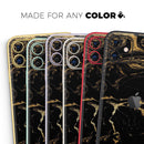 Black & Gold Marble Swirl V8  - Protective Skin Wrap & Decal – Compatible with iPhone SE to iPhone 17 Pro Max (All Models)