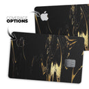 Black & Gold Marble Swirl V9 - Premium Protective Decal Skin-Kit for the Apple Credit Card