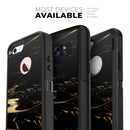 Black & Gold Marble Swirl V9 - Skin Kit for the iPhone OtterBox Cases