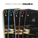 Black & Gold Marble Swirl V9 - Skin-Kit for the Apple iPhone XR, XS MAX, XS/X, 8/8+, 7/7+, 5/5S/SE (All iPhones Available)