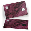 Black & Pink Marble Swirl V1 - Premium Protective Decal Skin-Kit for the Apple Credit Card