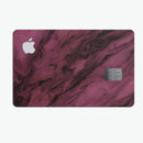 Black & Pink Marble Swirl V1 - Premium Protective Decal Skin-Kit for the Apple Credit Card