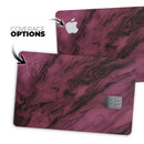 Black & Pink Marble Swirl V1 - Premium Protective Decal Skin-Kit for the Apple Credit Card