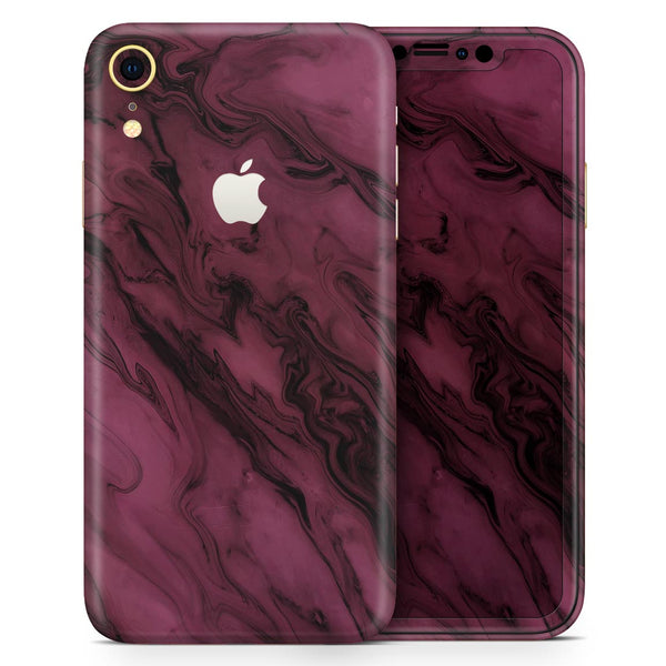 Black & Pink Marble Swirl V1 - Skin-Kit for the Apple iPhone XR, XS MAX, XS/X, 8/8+, 7/7+, 5/5S/SE (All iPhones Available)