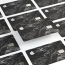 Black & Silver Marble Swirl V1 - Premium Protective Decal Skin-Kit for the Apple Credit Card