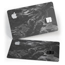 Black & Silver Marble Swirl V1 - Premium Protective Decal Skin-Kit for the Apple Credit Card