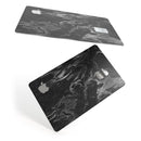 Black & Silver Marble Swirl V1 - Premium Protective Decal Skin-Kit for the Apple Credit Card